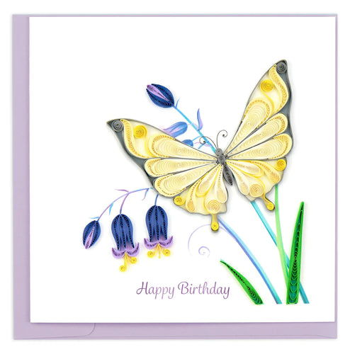 Butterfly & Bluebells Birthday Card