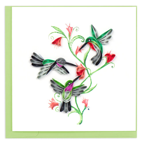 Hummingbird Trio Greeting Card