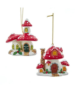 Merry Little Mushroom Church & Cottage Ornament
