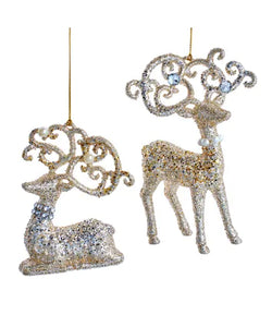 Platinum Deer Ornament