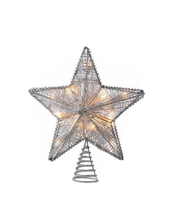 10" UL 20-Light Silver Star Treetop
