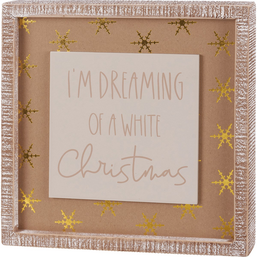 “Dreaming White Christmas” Inset Box Sign