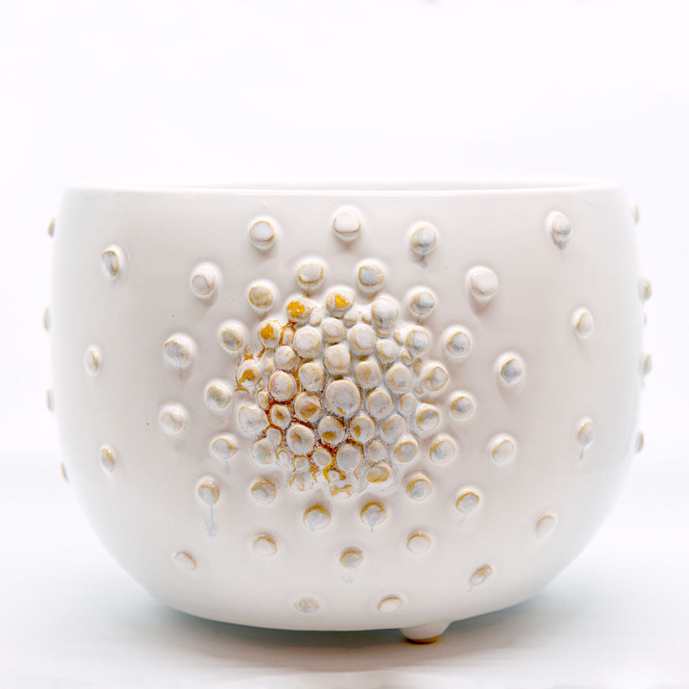 Ceramic Bowl with Bubbles (Red, White, Dark Blue or Brown)