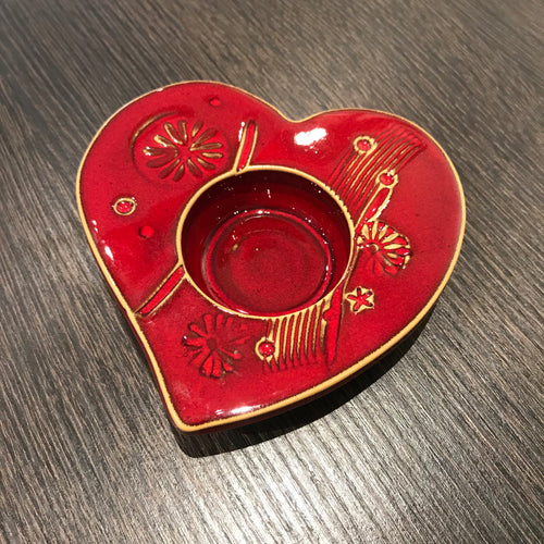Ceramic Heart candle