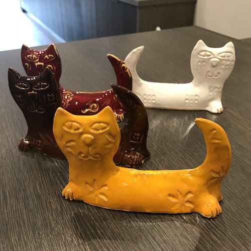 Long Ceramic Cat - Short