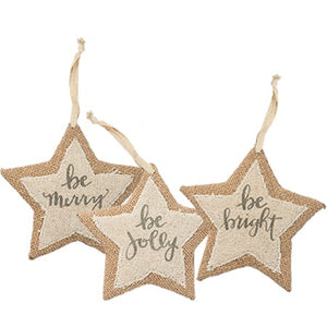 Bright Merry Jolly Star Ornament