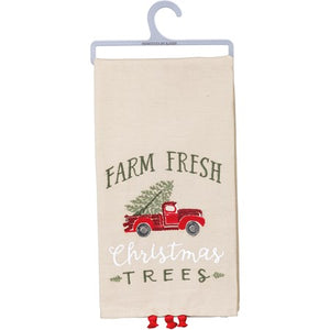 Farm Fresh Christmas Trees Kitchen Towel