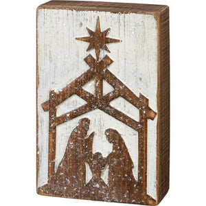 Nativity Nordic Box Sign