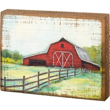 Barn Block Sign