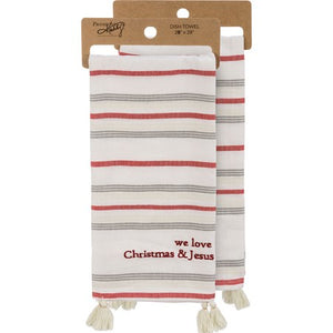 We Love Christmas & Jesus Kitchen Towel