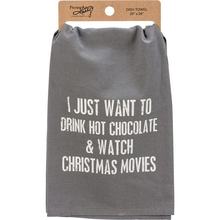 Hot Chocolate & Christmas Movies Kitchen Towel
