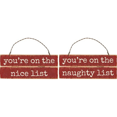 Naughty And Nice Ornament