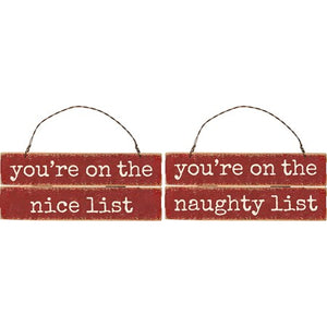 Naughty And Nice Ornament