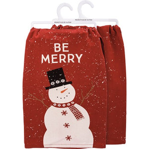 Be Merry Snowman Kitchen Towel