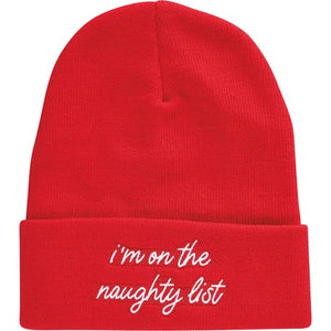 I'm On The Naughty List Beanie