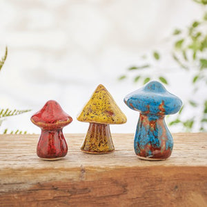 Glazed Wild Mushrooms Figurine
