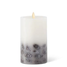 White Wax Red Berry Luminara Indoor Pillar/White Wax Pinecone Luminara Indoor Pillar