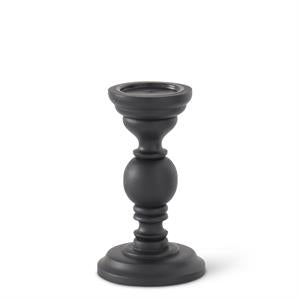BLACK MANGO TURNED WOOD CANDLEHOLDERS