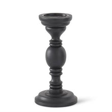 BLACK MANGO TURNED WOOD CANDLEHOLDERS