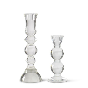 CRYSTAL TAPER CANDLEHOLDERS