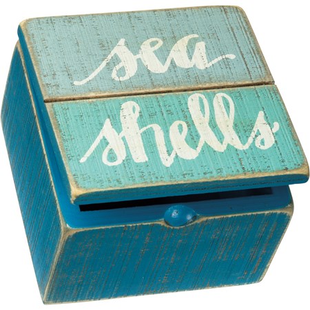Sea Shells Slat Hinged Box