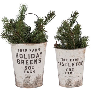 Tree Farm Holiday Greens Wall Bucket