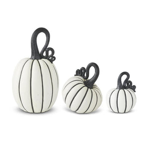 RESIN PUMPKINS W/CURLY STEMS