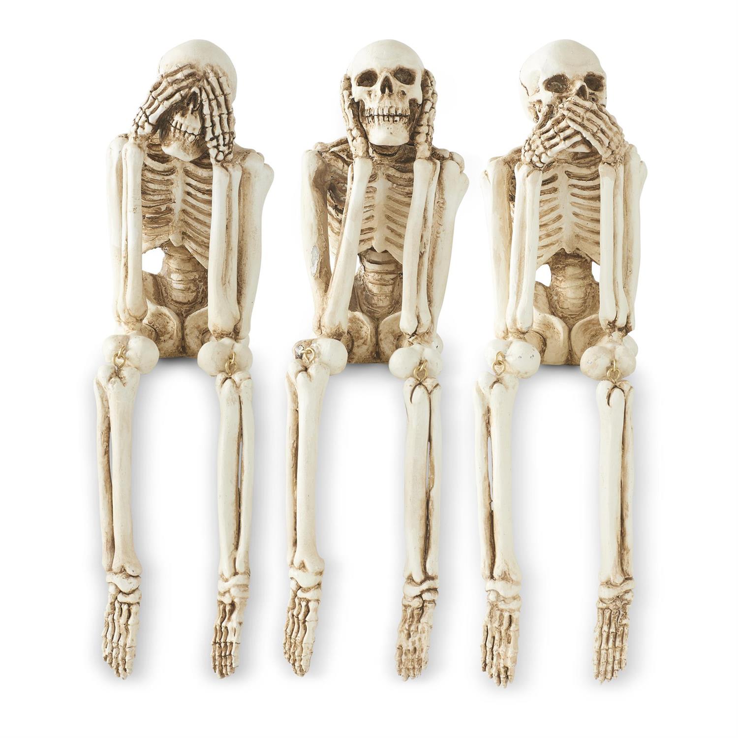SEE NO EVIL HEAR NO EVIL SPEAK NO EVIL SKELETON