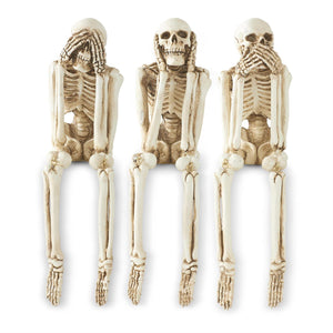 SEE NO EVIL HEAR NO EVIL SPEAK NO EVIL SKELETON