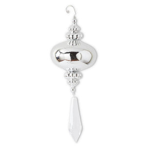 17 Inch Silver Finial Ornament