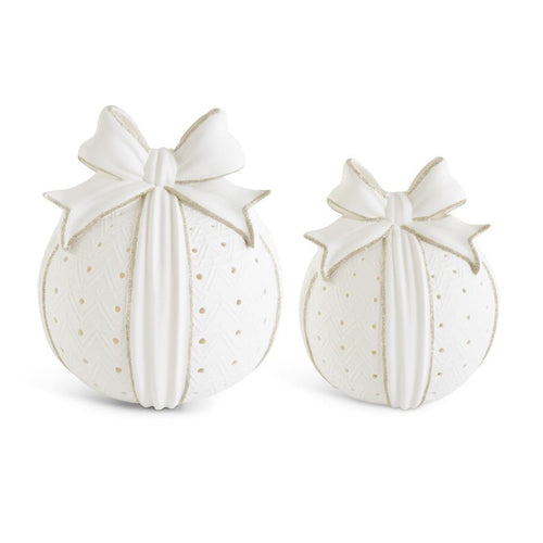 CUTOUT WHITE PORCELAIN LED TABLETOP ORNAMENTS W/TIMERS