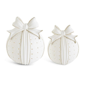 CUTOUT WHITE PORCELAIN LED TABLETOP ORNAMENTS W/TIMERS