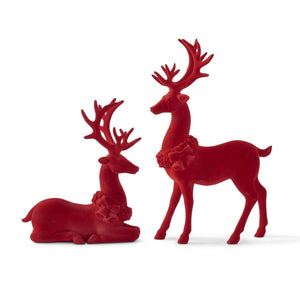 RED VELVET RESIN REINDEER