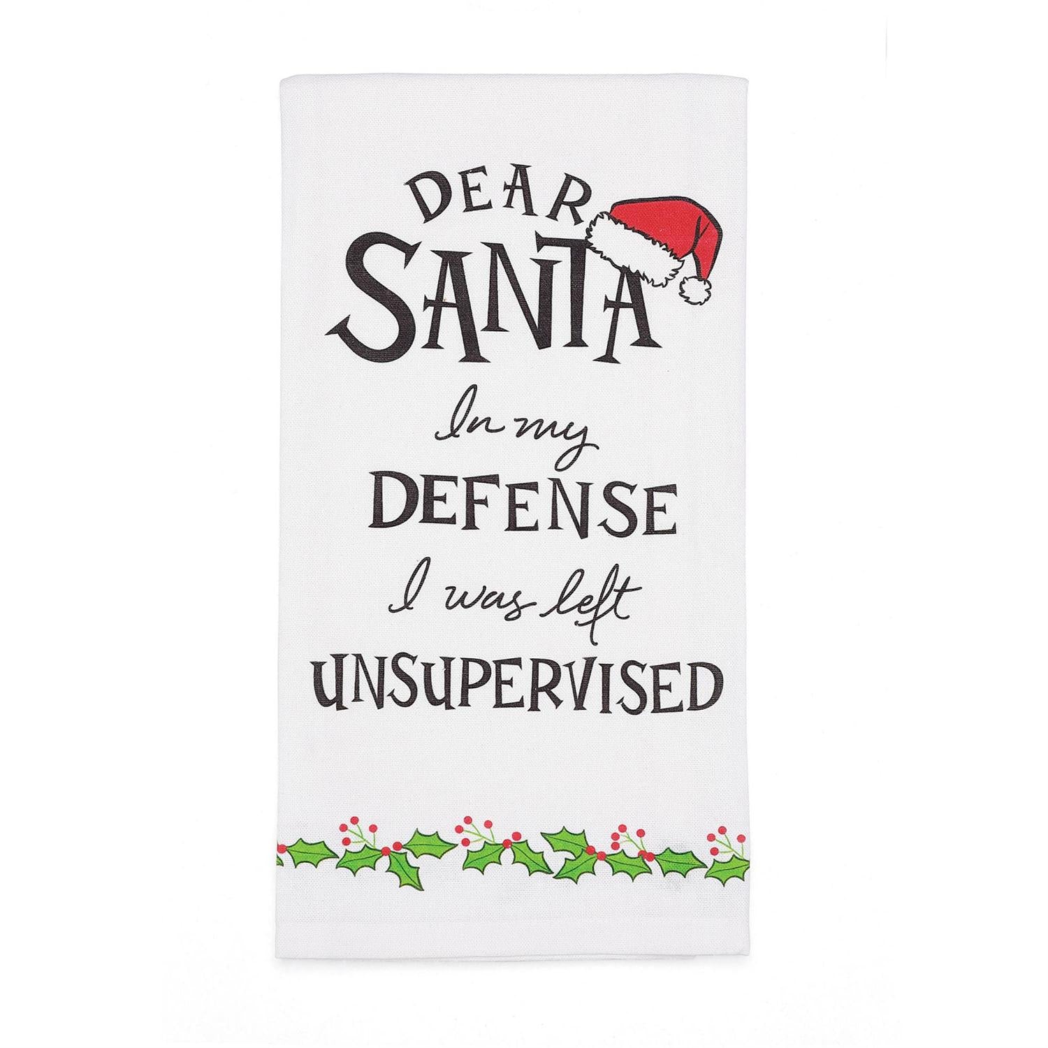 Dear Santa Defense Bar Towel