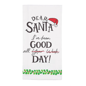 Dear Santa Good Bar Towel