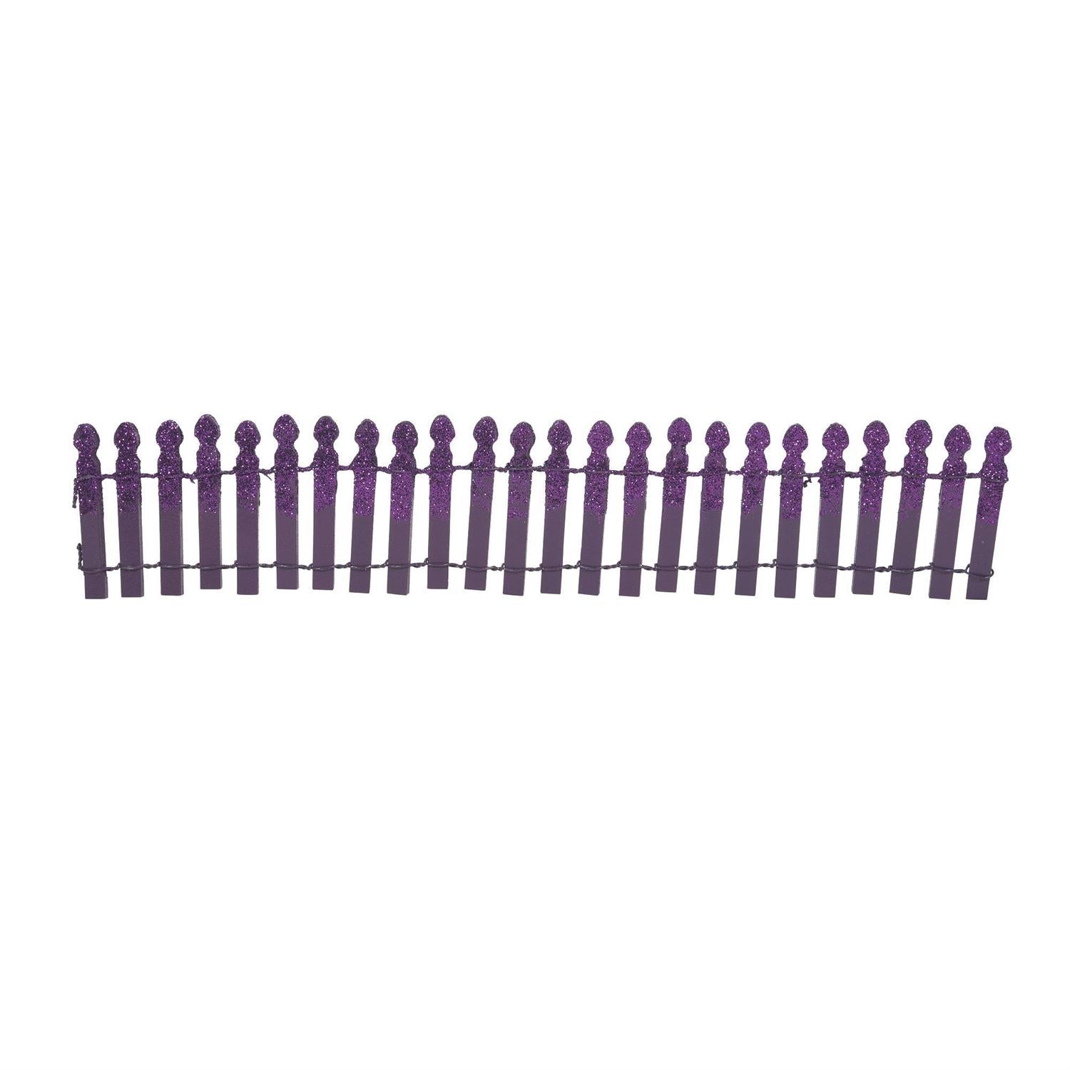 Ghoulish Purple Glitter Fence