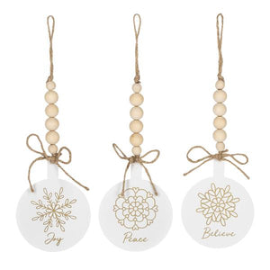 GOLD SNOWFLAKE ORNAMENT