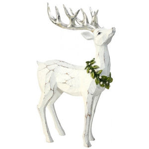 FROSTED LAYING MISTLETOE DEER