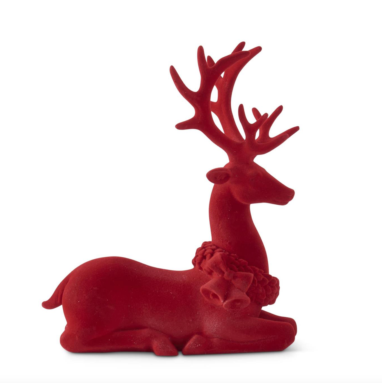 RED VELVET RESIN REINDEER