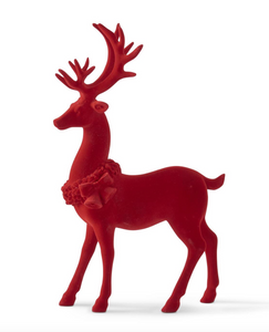 RED VELVET RESIN REINDEER