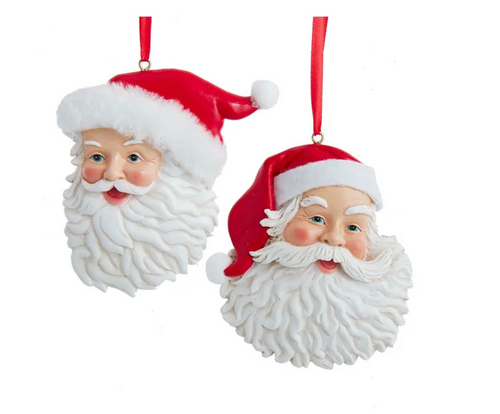 Fabric Santa Head Ornament