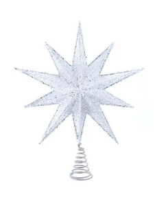 18" Un-Lit Silver Bethlehem Star Treetop