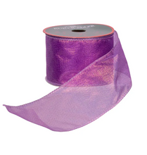 Purple Iridescent Sheer Double Wire Ribbon