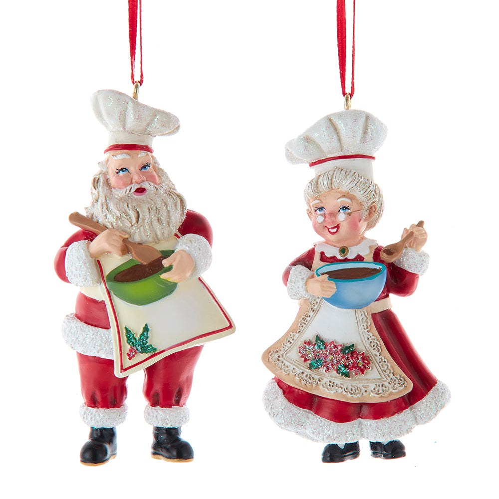 Chef Santa Couple Ornament