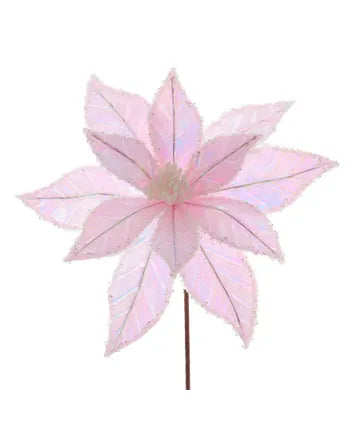 Metallic Iridescent Pink Poinsettia