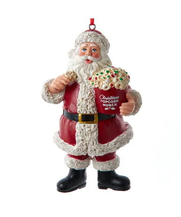 Popcorn Santa Ornament