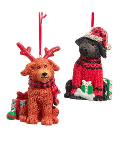 Black & Brown Labradoodle Ornament