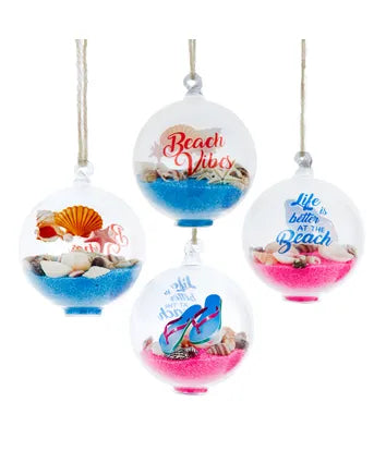 60MM Glass Beach Sand Ball Ornament