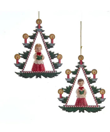 German Choir Boy and Girl Ornament