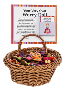 Your Very Own Worry Doll Charm in a Basket